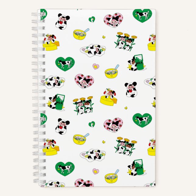 Milk Lover White Notebook (Front)