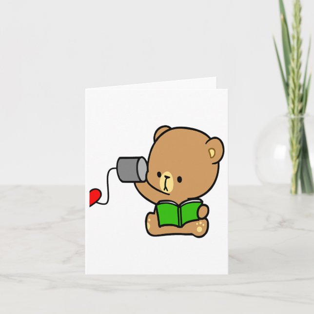Milk Mocha Couple Valentine Design  Card (Front)