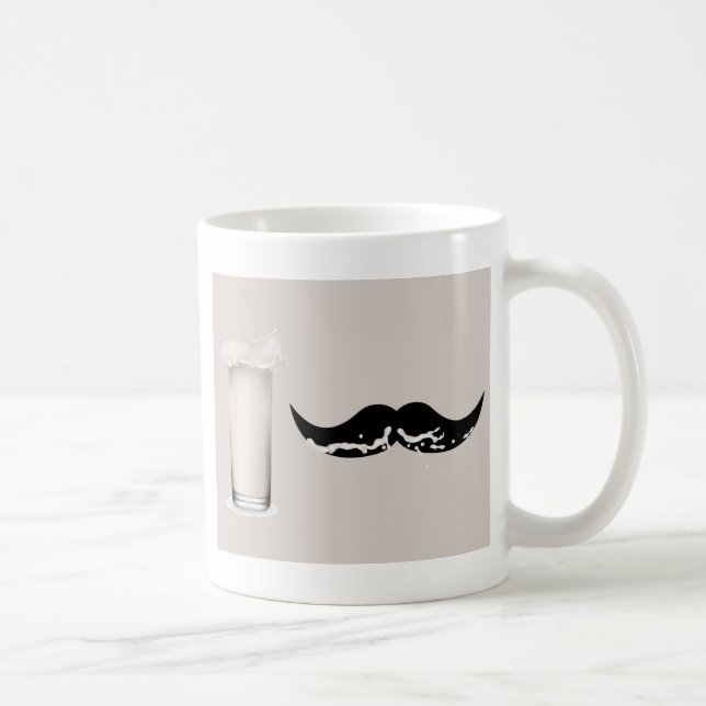 Milk Moustache Creme Coffee Mug (Right)