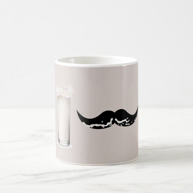 Milk Moustache Creme Coffee Mug (Center)