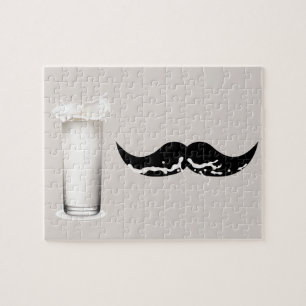 Milk Moustache Creme Jigsaw Puzzle