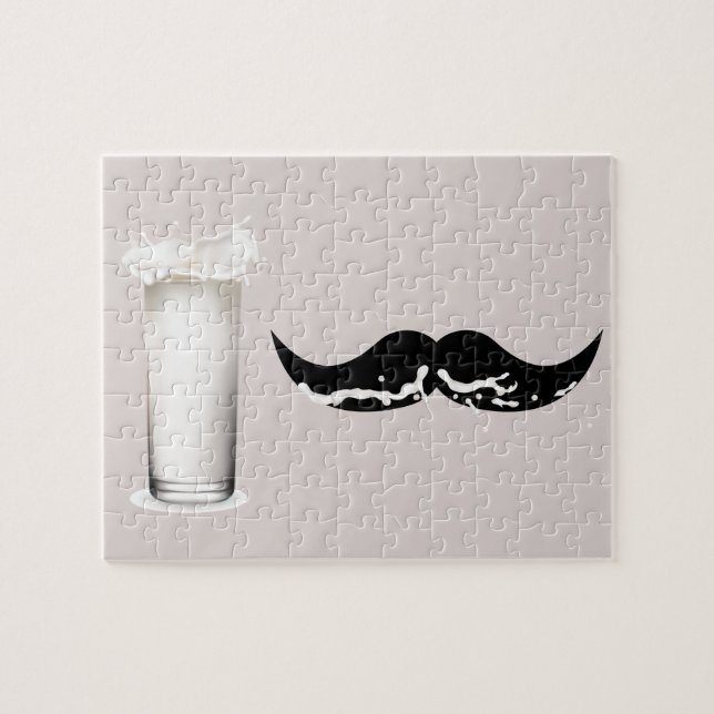 Milk Moustache Creme Jigsaw Puzzle (Horizontal)