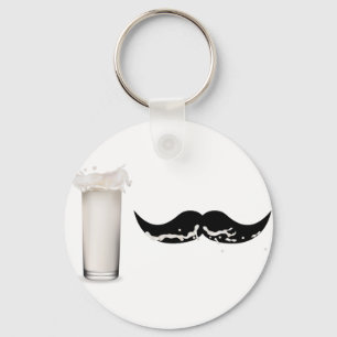 Milk Moustache Key Ring