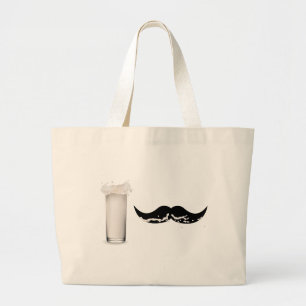 Milk Moustache Large Tote Bag