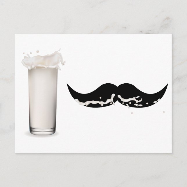 Milk Moustache Postcard (Front)