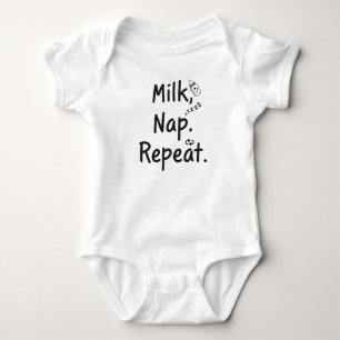 Milk. Nap. Repeat. – Funny Baby Bodysuit