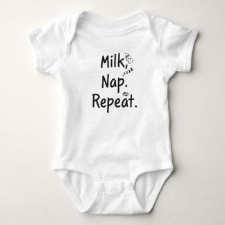 Milk. Nap. Repeat. – Funny Baby Bodysuit