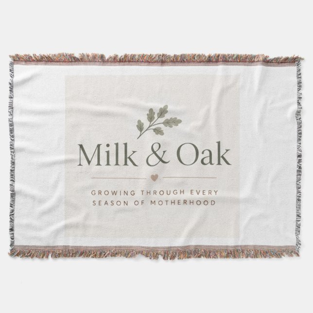 Milk & Oak Throw Blanket (Front)