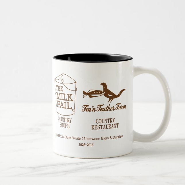 Milk Pail - Fin'n Feather, Dundee Township, IL Two-Tone Coffee Mug (Right)