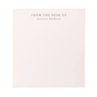 milk pink from the desk of notepad