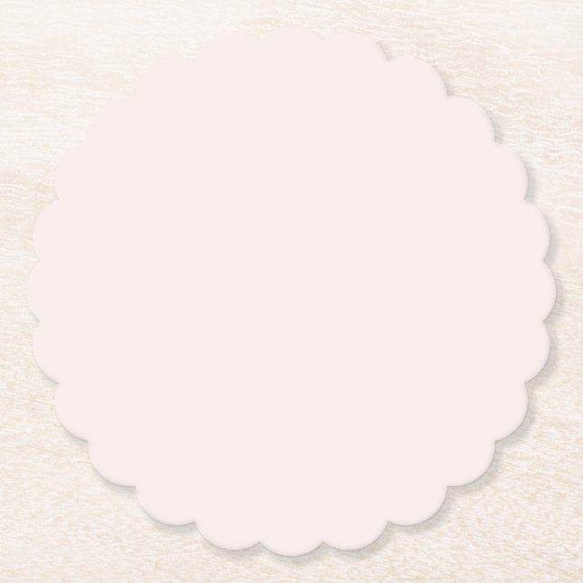 milk pink solid  paper coaster (Front)