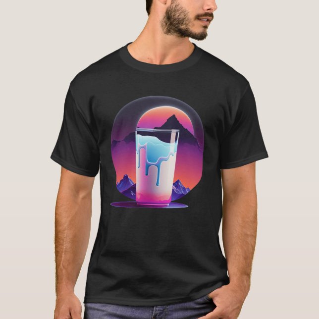 Milk Synthwave 80s Retrowave Aesthetic  2 T-Shirt (Front)