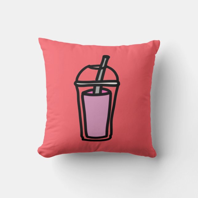 Milk tea Bubble Tea cute teen drink Cushion (Front)