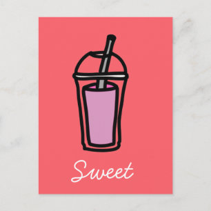 Milk tea Bubble Tea cute teen drink Postcard