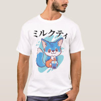 Milk Tea - Cute Kawaii Anime Fox - Japanese Aesthe