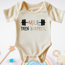 Milk Then Burpees Funny Fitness Gym
