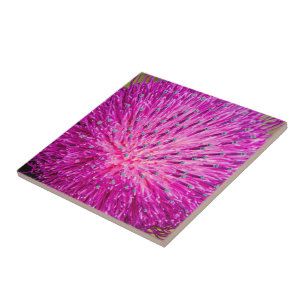Milk thistle closeup ceramic tile