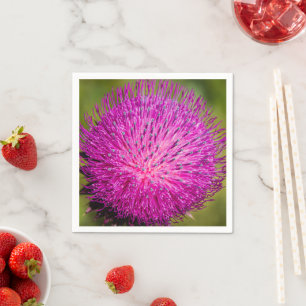 Milk thistle closeup napkin