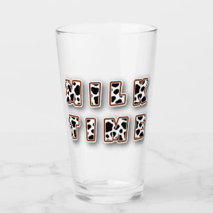🐄 Milk Time Glow 🥛 Cute Cow Pattern Drinking Glass