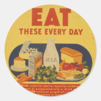 Milk Vintage Poster Sticker