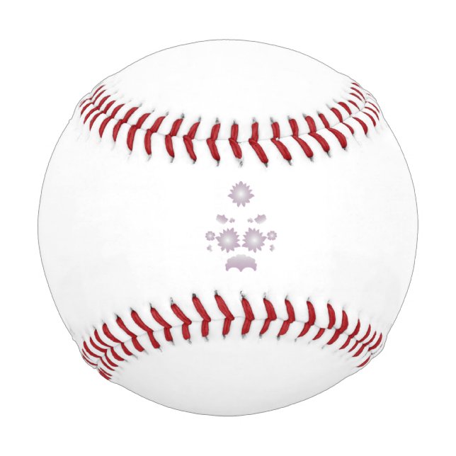 Milk White Classic Rose decorative design Baseball (Front)