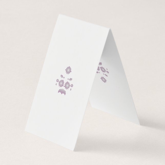 Milk White Classic Rose decorative design Business Card (Back)