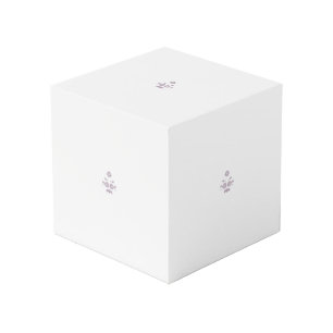 Milk White Classic Rose decorative design Cube