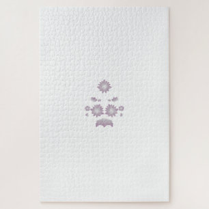 Milk White Classic Rose decorative design Jigsaw Puzzle