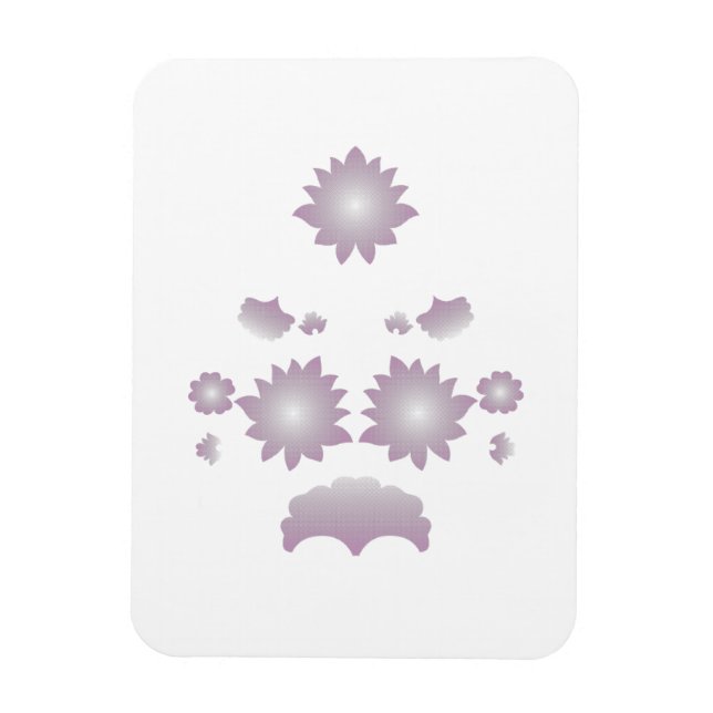 Milk White Classic Rose decorative design Magnet (Vertical)