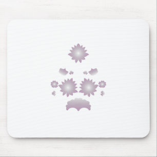 Milk White Classic Rose decorative design Mouse Pad
