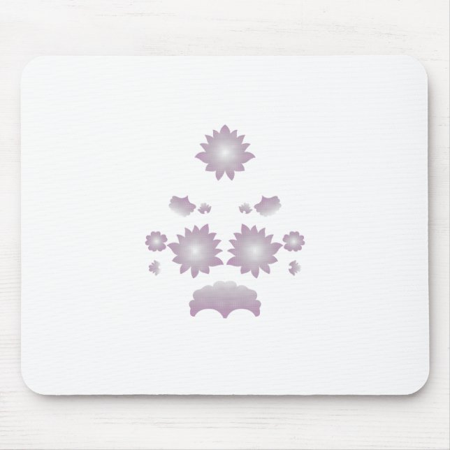 Milk White Classic Rose decorative design Mouse Pad (Front)
