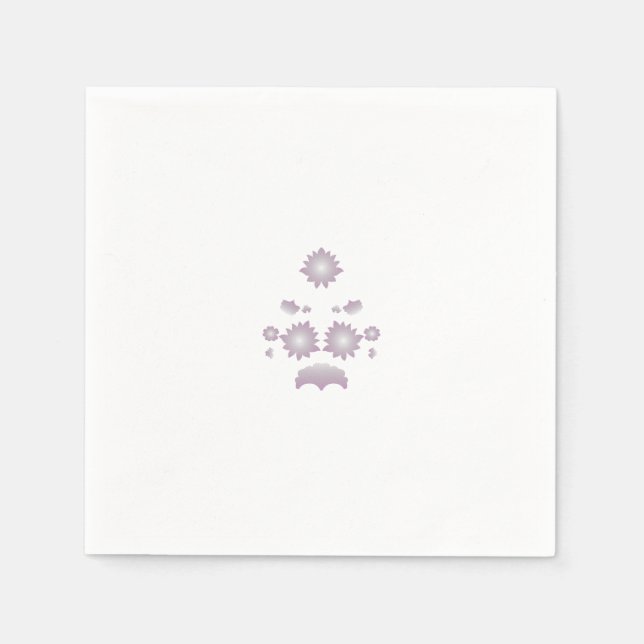 Milk White Classic Rose decorative design Napkin (Front)