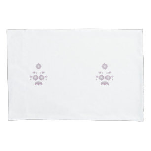 Milk White Classic Rose decorative design Pillowcase