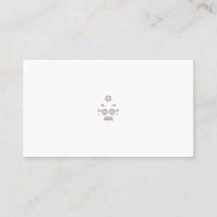 Milk White Classic Rose decorative design Place Card