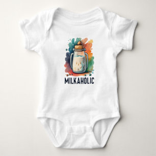 Milkaholic Funny Baby Bodysuit