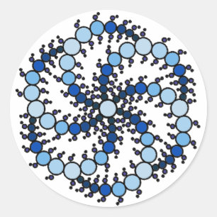 MilkHill Blue Transparent Classic Round Sticker