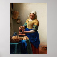 Milkmaid Kitchen Maid by Johannes Vermeer