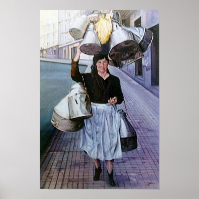 Milkmaid with pots poster (Front)