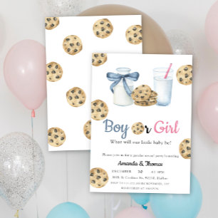 Milks & Cookies Gender Reveal Invitation