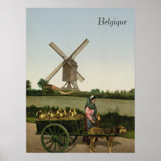 Milkseller in Belgium Poster