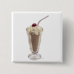 Milkshake 15 Cm Square Badge