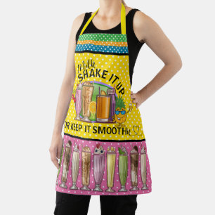 Milkshake and Smoothie All-Over Print Apron