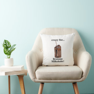 Milkshake Crazy For Brownie Milkshake  Cushion