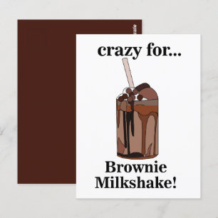 Milkshake Crazy For Brownie Milkshake Postcard