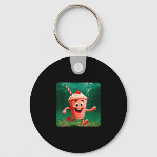 Milkshake Diving Underwater Ocean Diver Swimming S Key Ring