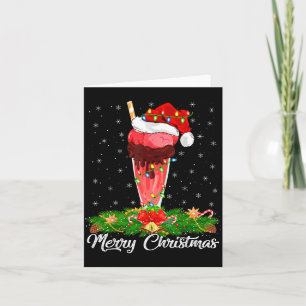 Milkshake Lover Matching Santa Hat Milkshake Chris Card