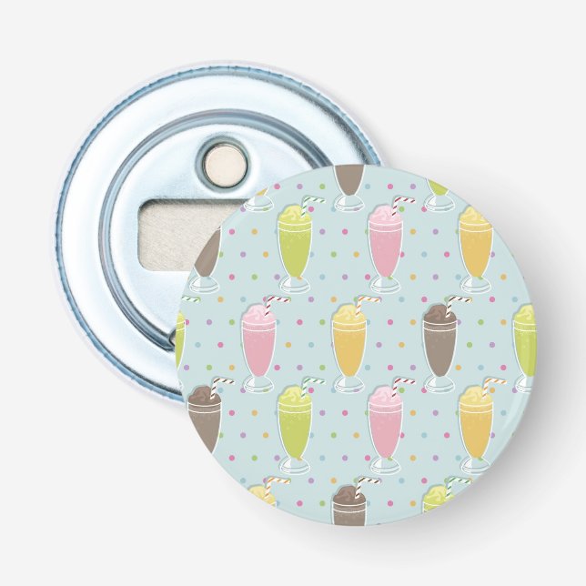 Milkshake Pattern Bottle Opener (Front)