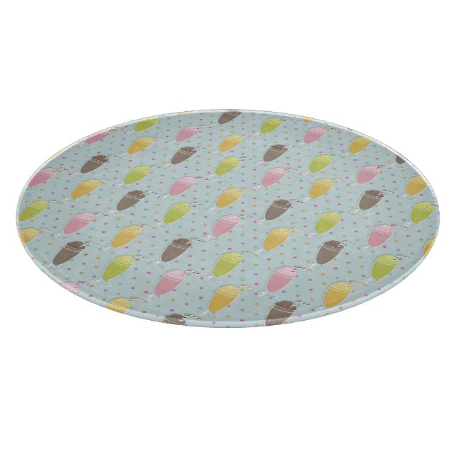 Milkshake Pattern Cutting Board (Corner)