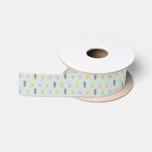 Milkshake Pattern Satin Ribbon