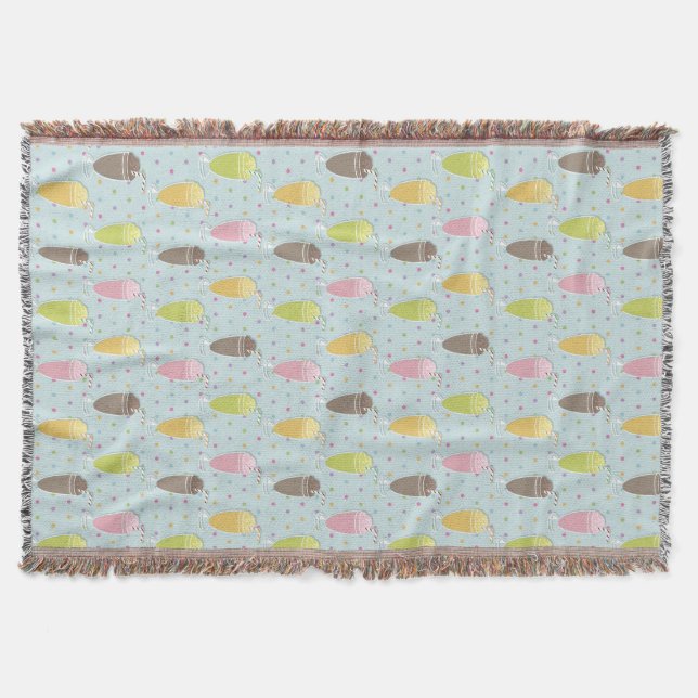 Milkshake Pattern Throw Blanket (Front)